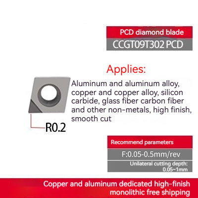 1032-Diamond inserts copper and aluminum special CNC lathe tools gemstone lathe cutter grain super bright PCD cutter head diamond cutter head Shandong Denso Pricision Tools Co.,Ltd.